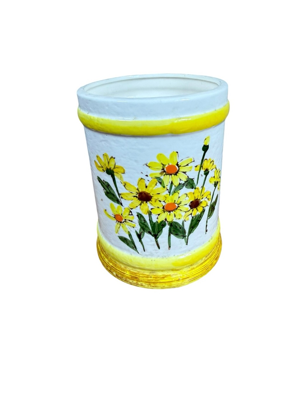 MCM Sears Daisy Ceramic Planter
